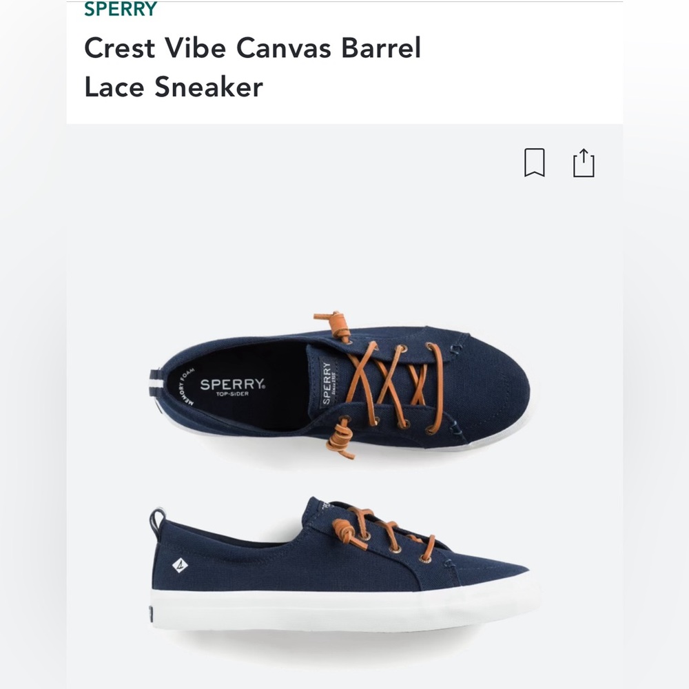 Sperry 8.5 Crest Vibe Blue slip on sneakers